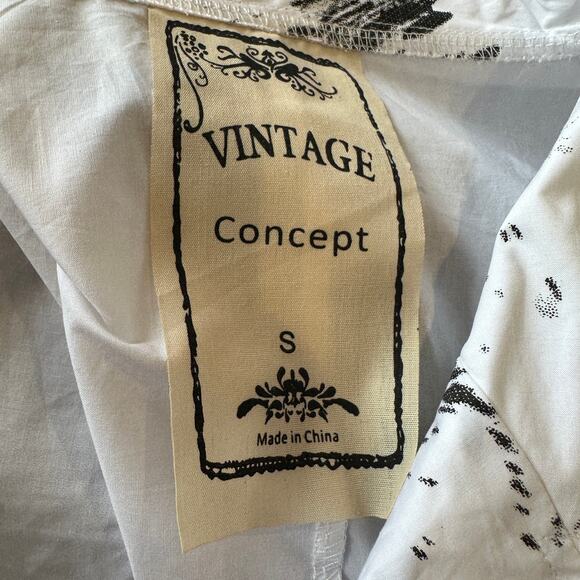 Vintage Concept White Splatter Paint Coat Dress SMALL Lagenlook Art to Wear $98 - Picture 5 of 6